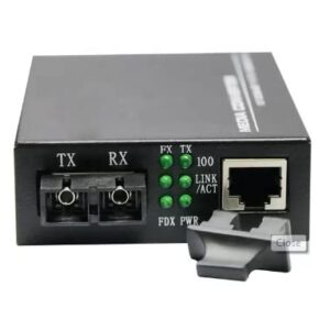Syrotech 10/100/1000M Dual Fiber Media Converter Upto 25km, For Optical Communication