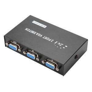 VGA Switcher,2 in 1 Out VGA Switcher Splitter Data Synchronization VGA Monitor Switch VGA Splitter for VGA SVGA UXGA
