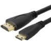 ULTRABYTES HDMI Adapter Cable, 5ft / 1.5m Mini-HDMI Male to HMDI Male 1080p High Speed HDTV Cord for Tablet TV Displayer Digital Camera Camcorder Projector