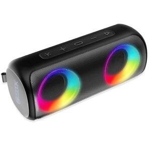 Zoook Color Blast Bluetooth Party Speaker 30 watts with RGB Lights/IPX Rated water proof/4000mAh Battery/57mm x 2 Driver/SOS Alarm/Siri & Google Voice Assist, Outdoor Party, handsfree- calling (Black)
