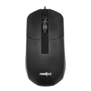 FRONTECH Wired Optical Mouse – Ergonomic USB Computer Mouse with Scroll Wheel, 1000 dpi Resolution, Plug & Play for Windows, Mac, Laptop & PC, 1 Year Warrenty (MS-0101)
