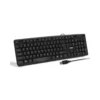 Frontech Wired Keyboard Membrane Keys with Retractable Stands USB Plug & Play Ergonomic Comfortable Design 1 Year Warranty KB-0033 Black