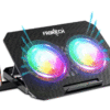 Frontech Laptop USB Cooling Pad with 2 X 120 mm LED Fan| Built in Mobile Stand (CP-0007) 2 Fan Cooling Pad