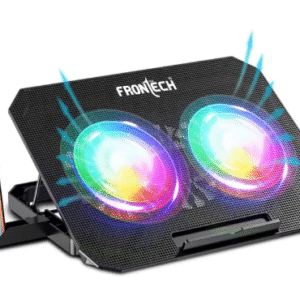 Frontech Laptop USB Cooling Pad with 2 X 120 mm LED Fan| Built in Mobile Stand (CP-0007) 2 Fan Cooling Pad