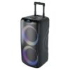 Artis BT600 Wireless Bluetooth Trolley Speaker with 7 Colours LED Lights, 2 Wireless Mic, Remote Control, FM Radio & Aux in/USB/TF Card Reader Input (80W RMS Output)