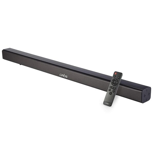 Artis BT-X5 60 Watts 2.0 Channel Wireless Bluetooth 5.0 Home Theatre Soundbar with Built in Amplifier, 3 EQ Presets, 4 Driver units, 2 Passive Radiators & Multiple Input Modes: Bluetooth / HDMI(ARC) / AUX IN / COAXIAL / OPTICAL / USB Pen Drive Input