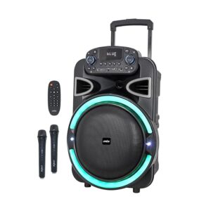 Artis SoundMax 2000 80W Wireless Bluetooth Party Speaker with EQ Mode/FM/USB/Aux in/TF Card & Wireless Mic.