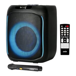 Artis SoundPro 100 60W TWS Portable 5.0 Bluetooth Party Speaker with 7 LED Colours/USB/TF Card/AUX Input/FM Radio/Wireless Mic & Wireless Remote