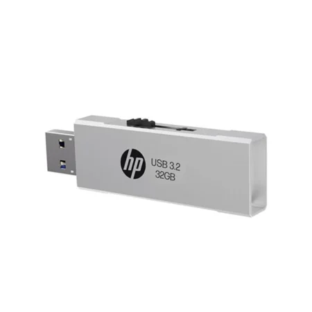 HP 818W 64GB USB 3.2 Flash Drive Silver Metal
