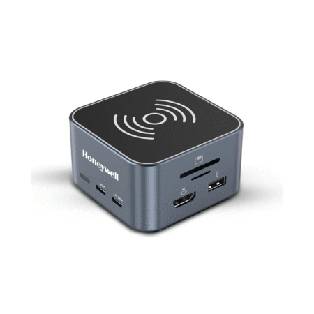 Honeywell New Launch 12-in-1 Type C Dock with 4K HDMI, MagSafe Wireless 15W, 4xUSB Ports PD 100W, Mic, Ethernet & Audio Port, SD & MicroSD Slot, All Type C Devices